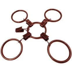 LONGZIMING 30 Anneaux De Rideau PCS Avec Pinces, Pinces à Draperie Solides, Crochets Sur Support De Tige De Tension, Diamètre Intérieur Oeillets En Métal Rideaux Décoratifs Cintres De Fenêtre, Rouge -Rideau et tringle Soldes 2024 28030854 4