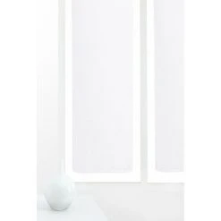 RIDEAUDISCOUNT Paire De Vitrages 45 X 120 Cm Passe Tringle Effet Lin Petite Trame Uni Blancs - Blanc -Rideau et tringle Soldes 2024 28112570 3