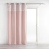 COTON D'INTÉRIEUR Rideau Tamisant A Oeillets 140 X 240 Cm 100% Coton Artchic Rose - Rose