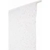 RIDEAUDISCOUNT Vitrage 80 X 160 Cm Passe Tringle Effet Lin Naturel Imprimé De Points Effet Feuille D'Or Blanc - Blanc