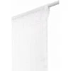 RIDEAUDISCOUNT Vitrage 70 X 210 Cm Passe Tringle Effet Lin Imprimé Fines Rayures Verticales Fil Lurex Argenté Blanc - Blanc
