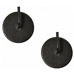 ATELIERS 28 Supports Adhésifs Ronds Métal Idéal Tringle Extensible Ronde D7 Ou 10 Lot De 2 Ou 4 (Noir, 2)