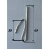 BARTHSYSTÈME Crochets De Rideaux En Acier Nickelé à Insérer, Taille 65mm, Une Branche Basse 35 Mm - Lot De 15 Unités