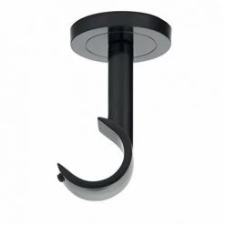 MAISANGE Ateliers 28 Diametre 28 Metal 1 Support Plafond 6,5CM Noir Laque