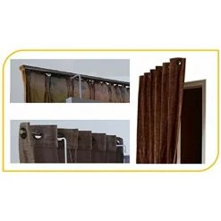 ATELIERS 28 Tringle Universelle Pour Porte 1m20 / Longueur Ajustable - Isolante Thermique Et Phonique (Blanc Laqué)