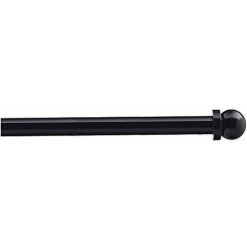 Meilleures Ventes - Tringle à Rideaux Extensible Ronde Noire, De 30 à 50 Cm - Crochets Inclus