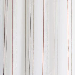 HOMEMAISON Paire De Vitrages Fantaisie à Rayures Terracotta 60 X 120 Cm - Terracotta -Rideau et tringle Soldes 2024 29366909 3