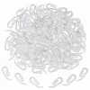 Anpro 120 PCS De Crochets De Rideaux Clips De Rideau En Plastique Blanc De 2.8 X 1.2 Cm Pour Rideau De Douche,Rideau De Fenêtre Et Rideau De Porte