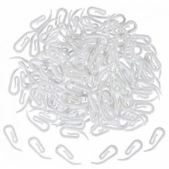 Anpro 120 PCS De Crochets De Rideaux Clips De Rideau En Plastique Blanc De 2.8 X 1.2 Cm Pour Rideau De Douche,Rideau De Fenêtre Et Rideau De Porte