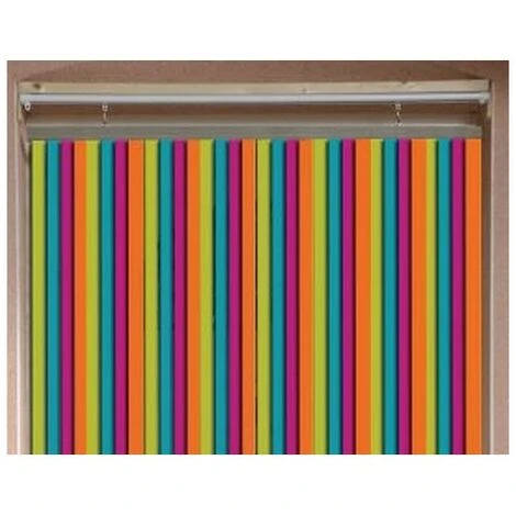 MADEINNATURE Rideau De Porte En Lanières PVC, Intérieur Et Extérieur, Largeur 90 Cm X Longueur 220 Cm, Plusieurs Modèles Aux Choix - Multicolore. - Multicolore 2 MADEINNATURE Rideau De Porte En Lanières PVC, Intérieur Et Extérieur, Largeur 90 Cm X Longueur 220 Cm, Plusieurs Modèles Aux Choix - Multicolore. - Multicolore – Image 2