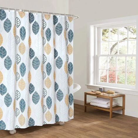 LONGZIMING Rideau De Douche En Tissu Anti-moisissure Imperméable Avec Des Crochets, Antibactérien, Lavable En Machine 180 X180cm 2 LONGZIMING Rideau De Douche En Tissu Anti-moisissure Imperméable Avec Des Crochets, Antibactérien, Lavable En Machine 180 X180cm – Image 2