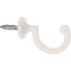 ATELIERS 28 | ACCESSOIRE DE RIDEAU | 2 GONDS / CROCHETS ZAMACK | 4 CM| LAQUÉ BLANC