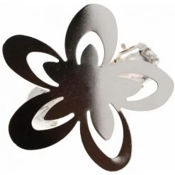 ATELIERS 28 | ACCESSOIRE DE RIDEAU | 2 PINCES FLEUR | CHROME