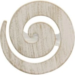 ATELIERS 28 | ACCESSOIRE DE RIDEAU | 2 PINCES SPIRALE | BLANC PATINÉ OR