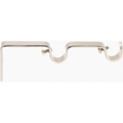 ATELIERS 28 | DIAMÈTRE 16| MÉTAL | 2 SUPPORTS MUR DOUBLES | 7CM / 14 CM| CHROME MAT