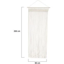 IDMARKET Rideau 90x200 Cm Bohème Macramé -Rideau et tringle Soldes 2024 30056810 5