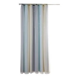 HAPPYSHOPPING Rideau Degradede Fil Etoile Creuse, Beige 100 * 130