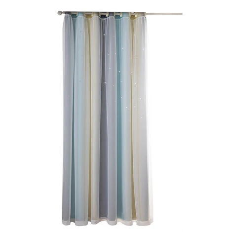 HAPPYSHOPPING Rideau Degradede Fil Etoile Creuse, Beige 100 * 130 -Rideau et tringle Soldes 2024 30464903 1