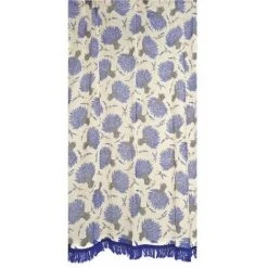 POYET MOTTE Rideau Marseillais Imprimé Lavande 140 X 250 Cm