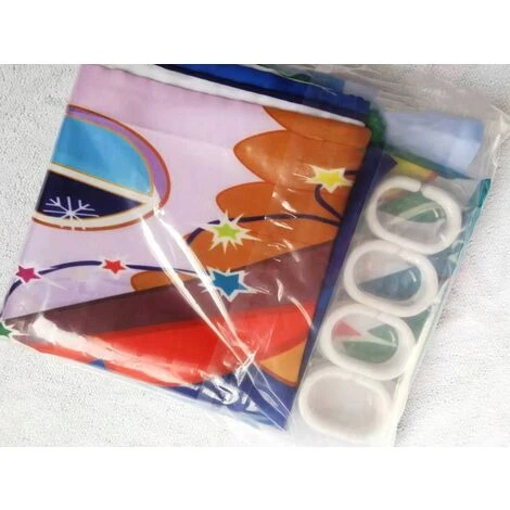 BETTERLIFE Rideau De Douche Avec 12 Anneaux Pour La Fixation, 180x200 Cm, Plantes Vertes(D) 5 BETTERLIFE Rideau De Douche Avec 12 Anneaux Pour La Fixation, 180x200 Cm, Plantes Vertes(D) – Image 5