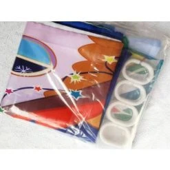 PERLE RARE Rideau De Douche Avec 12 Anneaux Pour La Fixation, 180x180 Cm, Débit D'eau（B） -Rideau et tringle Soldes 2024 30980879 4