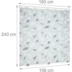 Relaxdays Store De Baignoire, 160 X 240 Cm, Rideau De Douche Avec Chaine, Montage Flexible, Salle De Bain, Noir-blanc -Rideau et tringle Soldes 2024 31800365 5