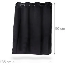 Relaxdays Rideaux Jeu De 2, Opaque, Chambre à Coucher, Rideaux D’assombrissement, 90x135cm Noirs 9 Relaxdays Rideaux Jeu De 2, Opaque, Chambre à Coucher, Rideaux D’assombrissement, 90x135cm Noirs -Rideau et tringle Soldes 2024 31800991 5