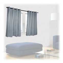Relaxdays Rideaux Jeu De 2, Opaque, Chambre à Coucher, Rideaux D’assombrissement, 90x 135 Cmgris