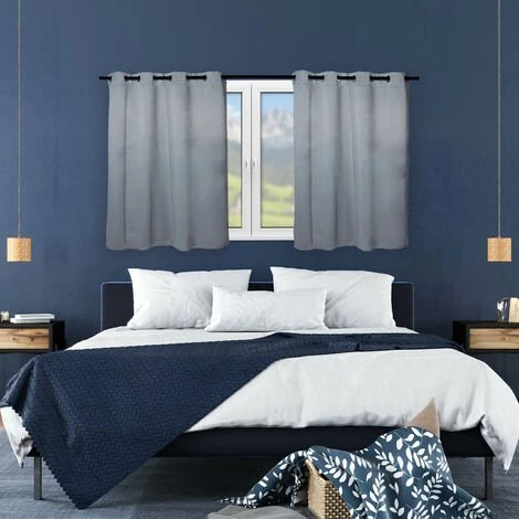 Relaxdays Rideaux Jeu De 2, Opaque, Chambre à Coucher, Rideaux D’assombrissement, 90x 135 Cmgris 3 Relaxdays Rideaux Jeu De 2, Opaque, Chambre à Coucher, Rideaux D’assombrissement, 90x 135 Cmgris – Image 3