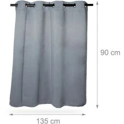 Relaxdays Rideaux Jeu De 2, Opaque, Chambre à Coucher, Rideaux D’assombrissement, 90x 135 Cmgris 9 Relaxdays Rideaux Jeu De 2, Opaque, Chambre à Coucher, Rideaux D’assombrissement, 90x 135 Cmgris -Rideau et tringle Soldes 2024 31801048 5