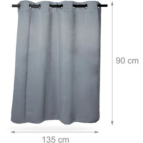 Relaxdays Rideaux Jeu De 2, Opaque, Chambre à Coucher, Rideaux D’assombrissement, 90x 135 Cmgris 5 Relaxdays Rideaux Jeu De 2, Opaque, Chambre à Coucher, Rideaux D’assombrissement, 90x 135 Cmgris – Image 5