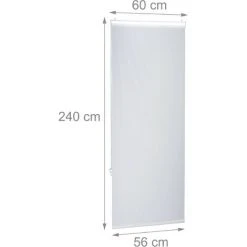 Relaxdays Store De Baignoire, 60x240 Cm, Rideau De Douche Hydrofuge, Plafond & Fenêtre, Pare-bain, Salle De Bain, Blanc -Rideau et tringle Soldes 2024 31802643 5