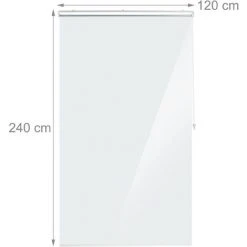 Relaxdays Store De Baignoire,120x240cm, Rideau De Douche Hydrofuge, Anti-éclaboussures, Différentes Tailles, Transparent -Rideau et tringle Soldes 2024 31802740 4
