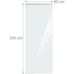 Relaxdays Store De Baignoire, 80x240cm, Rideau De Douche Hydrofuge, Anti-éclaboussures, Différentes Tailles, Transparent -Rideau et tringle Soldes 2024 31802769 4