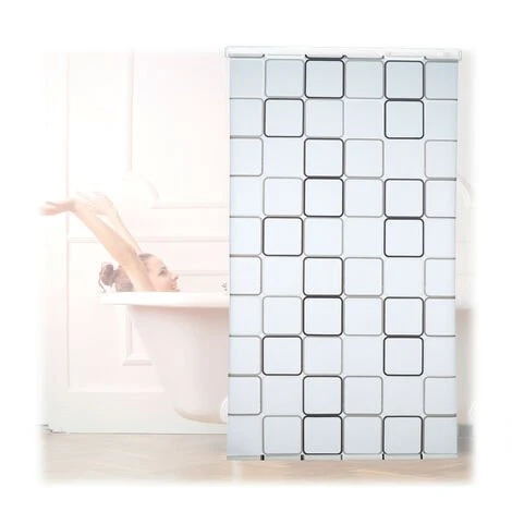 Relaxdays Store De Douche Carré, 120x240 Cm, Rideau De Douche, Baignoire Bain Store, Fixation Plafond, Semi-transparent 1 Relaxdays Store De Douche Carré, 120x240 Cm, Rideau De Douche, Baignoire Bain Store, Fixation Plafond, Semi-transparent