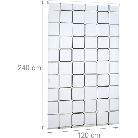 Relaxdays Store De Douche Carré, 120x240 Cm, Rideau De Douche, Baignoire Bain Store, Fixation Plafond, Semi-transparent 5 Relaxdays Store De Douche Carré, 120x240 Cm, Rideau De Douche, Baignoire Bain Store, Fixation Plafond, Semi-transparent – Image 5