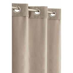 RIDEAUDISCOUNT Rideau Thermique 135 X 240 Cm à Oeillets Chambray Uni Naturel - Naturel -Rideau et tringle Soldes 2024 33543257 4