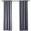 BETTERLIFE Rideau Salon Occultant - Isolant Thermique Rideaux à Oeillets Solid Lourd Décoration De Fenêtre Pour Chambre, Bloquer Lumineux & Froid Prêt à Poser, L 140 X H 160 Cm, Gris, 2 Panneau