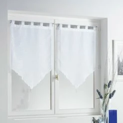 Paris Prix - Paire De Voilages "lisséa" 45x160cm Blanc