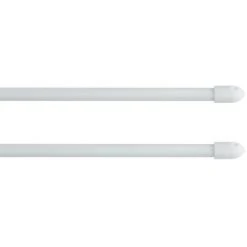 Paris Prix - Lot De 2 Tringles Extensibles "kepa" 60-80cm Blanc