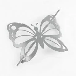 Paris Prix - Embrasse De Rideau Broche "farfalina" 16cm Gris