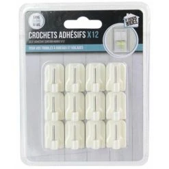 Paris Prix - Lot De 12 Crochets Adhésifs "tringle à Rideau" 2cm Blanc 5 Paris Prix - Lot De 12 Crochets Adhésifs "tringle à Rideau" 2cm Blanc -Rideau et tringle Soldes 2024 33674431 3