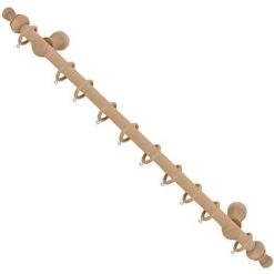 RIEL CHYC Tringle à Rideaux En Bois Complète 1,20 Mètre X 12 Mm. Pin