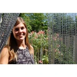 LA TENDA Rideau De Porte En PVC Transparent Riva 90x210 Cm Incolore - Transparent -Rideau et tringle Soldes 2024 3410656 3