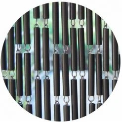 LA TENDA Rideau De Porte En Polyéthylène Anthracite Et Acier Campos 90x210 Cm Gris - Anthracite