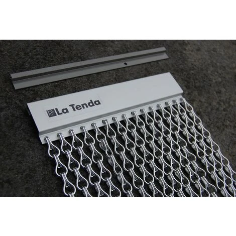LA TENDA Rideau De Porte En Aluminium Alusax 90x210 Cm Gris - Anthracite 3 LA TENDA Rideau De Porte En Aluminium Alusax 90x210 Cm Gris - Anthracite – Image 3