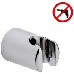 TESA® Tesa Spaa Support Pour Douchette à Main, Plastique Finition Chromée, Pose Facile Sans Perçage (40343-00000-00)