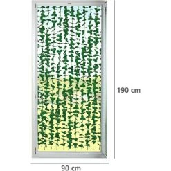 WENKO Rideau De Porte Décoratif Liane, Rideau De Protection Contre Les Insectes Pour Le Balcon, La Terrasse & L'appartement, Avec Fixations Autoadhésives, Polyester Lavable, Fabriqué à La Main, 90x190 Cm, Vert -Rideau et tringle Soldes 2024 34510180 3