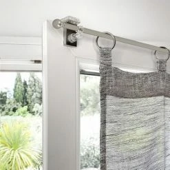 HOMEMAISON Tringle Extensible à Boules - Nickel Mat