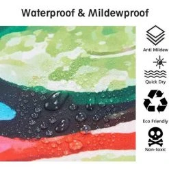 BETTERLIFE Rideau De Douche Anti Moisissure 180x200,Imprimé Végétal Rideau De Douche Pour Salle De Bain, Tissu Lavabl Rideau De Douche Avec 12 Crochets -Rideau et tringle Soldes 2024 35121302 5